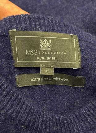 100% вовняний светр m&amp;s regular fit кофта джемпер 3