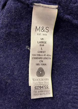 100% вовняний светр m&amp;s regular fit кофта джемпер 4