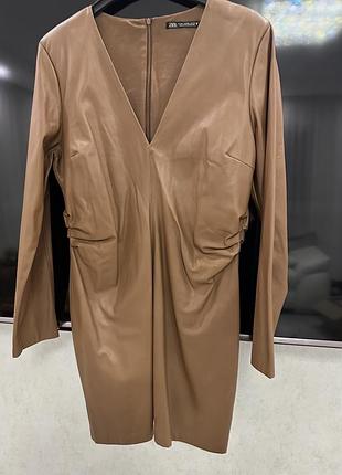 Шоколадна сукня zara xl