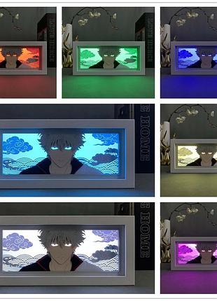 Многослойный ночник лампа аниме саката гинтоки гинтама rgb (zdd-249)