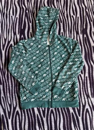 Зіп-худі adidas originals all over print trefoil (xs-s)