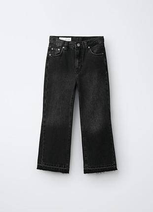 Розкльошені джинси zara 140 148 156 см чорні
