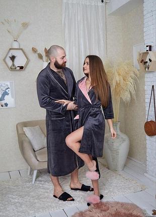 Халат мужской велюровый стильный длинный р.m, l, xl, 2xl,3xl халат мужчине на подарок 50