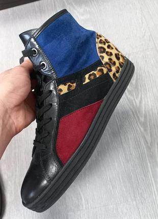Кожаные женские ботинки ботинки hogan 3