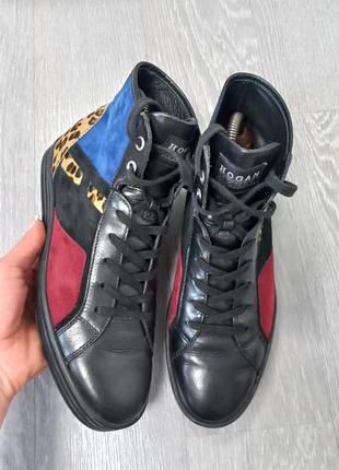 Кожаные женские ботинки ботинки hogan