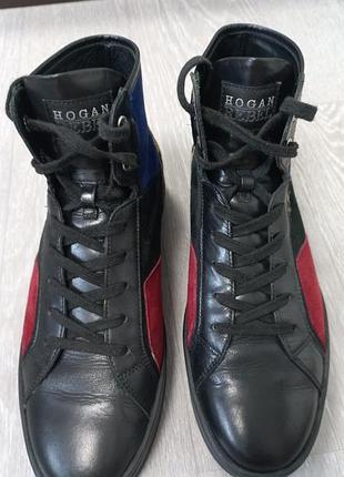 Кожаные женские ботинки ботинки hogan 5
