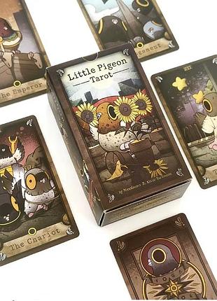 Таро маленький голубь little pigeon tarot милая колода гадальных карт с голубями размер 12х7