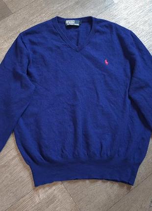 Cветр,джемпер вовна мерінос ralph lauren розмір l (нюанс)