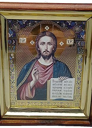 Икона б/у икона "иисус христос спаситель" фотопринт 18*21