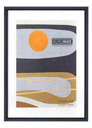 Рамка 21*29,7см а4, чорна пластик bm.0905 тм buromax