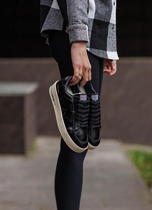 Golden goose ggdb stardan black white 6
