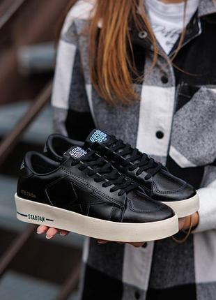 Golden goose ggdb stardan black white 7