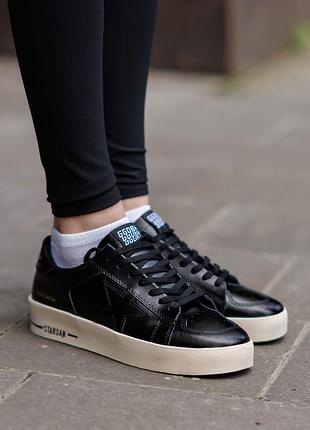 Golden goose ggdb stardan black white 9