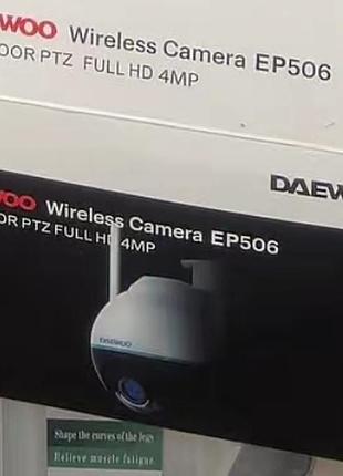 Уличная поворотная wi-fi камера видеонаблюдения daewoo ep506 с разрешением full hd 4mp, ptz механизмом, ночным видением и датчиком движения
