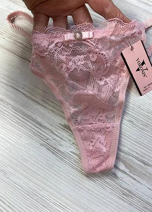 Трусики женские стринги из кружева 🖤🩷💚 3