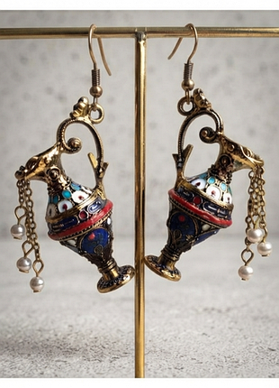 Сережки «східні амфори» 5,8 см