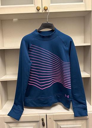 Світшот жіночий under armour синій з рожевими смужками xs-s
