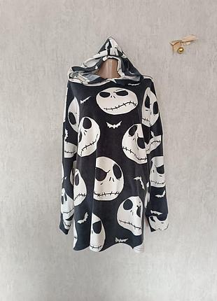 Женская велюровая пижама-кофта с капюшоном the nightmare before christmas, домашняя оверсайз