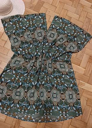 Легке літнє парео, пляжна накидка, виконана у виразному бохо-стилі 2xl,3xl пляжний одяг plus size