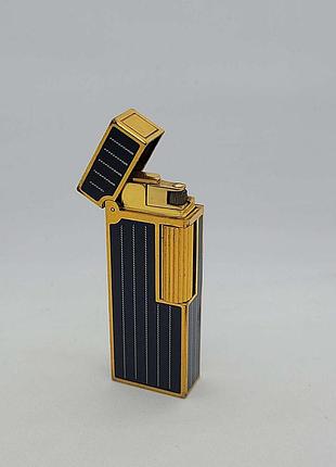 Б/у dunhill lighter black enamel gold stripe pattern 2