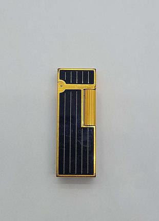 Б/у dunhill lighter black enamel gold stripe pattern 3