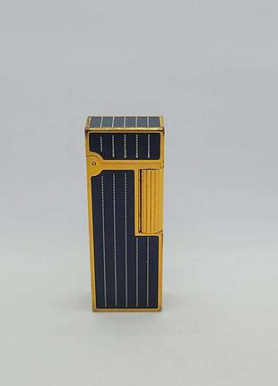 Б/у dunhill lighter black enamel gold stripe pattern 4