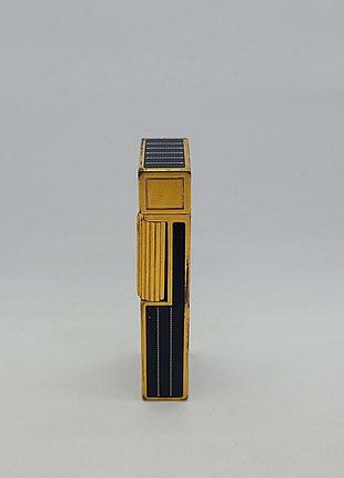 Б/у dunhill lighter black enamel gold stripe pattern 5