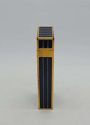 Б/у dunhill lighter black enamel gold stripe pattern 7