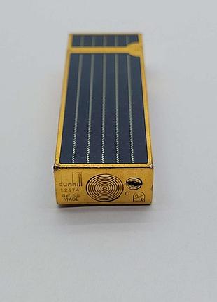 Б/у dunhill lighter black enamel gold stripe pattern 8