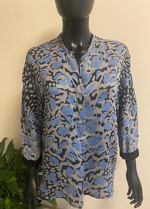 Блуза сорочка zadig & voltaire tara print leo віскоза, розмір m