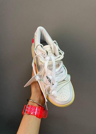 Кроссовки nike sb dunk off white “white silver” 7