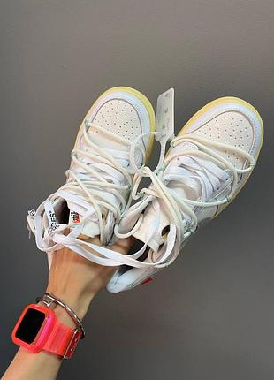 Кроссовки nike sb dunk off white “white silver” 3