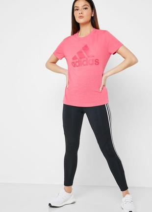 Футболка adidas women's must haves badge of sport tee - real pink