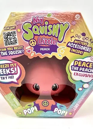 Інтерактивна іграшка для дівчинки wowwee my squishy little peace, персик