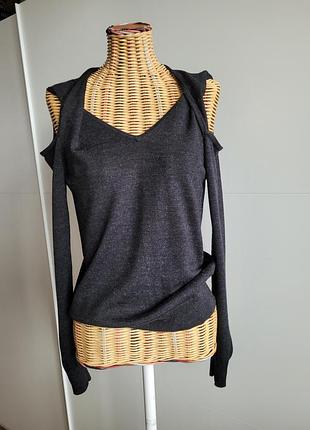 Джемпер жіночий allsaints сірий з вовни меріноса