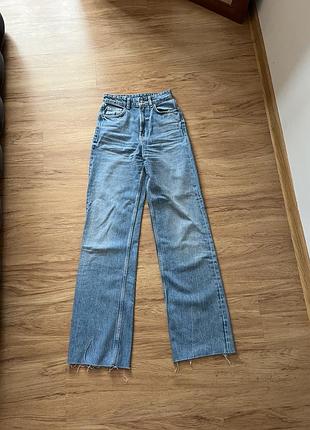 Жіночі джинси zara прямі блакитні розмір xs (32)