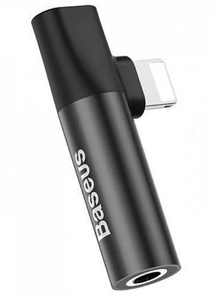 Наушники bluetooth-гарнитура baseus (call43) — lightning to 3.5 mm & lightning (f) adapter red & black