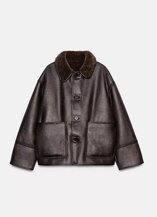 Двухсторонняя дубленка zara 5