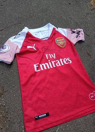 Чоловіча футбольна форма puma arsenal домашня 2017/2018 червона з автографом