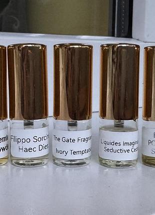 Пробники парфумів matiere premiere vanilla powder, liquides imaginaires seductive cedar, filippo sorcinelli haec dies