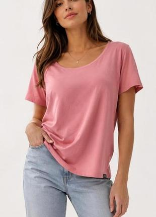 Базовая розовая футболка maison scotch (scotch &amp; soda) размер м