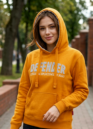 Яскраве помаранчеве худі defender від бренду s.a.m (розмір s)