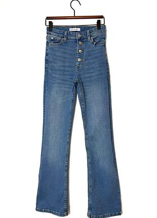 Джинси кльош з високою посадкою denim co