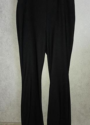 Базові чорні штани-кльош у рубчик papaya, р.16(xl)(50)