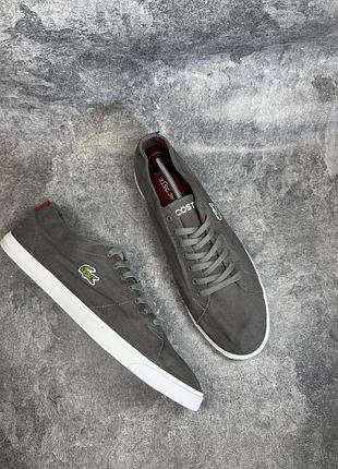 Стильні текстильні кеди lacoste оригінал