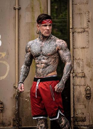 Шорти чоловічі спортивні fitness wolf сині 2xl