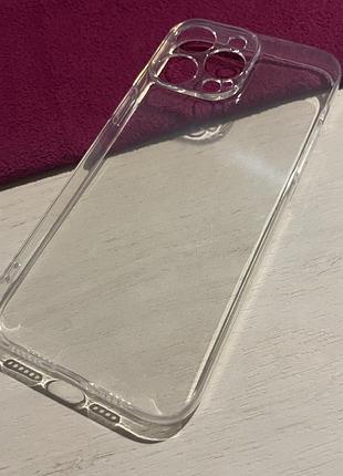 Чохол apple для iphone 14 pro max прозорий силіконовий