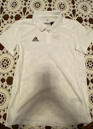 Футболка поло adidas climacool біла