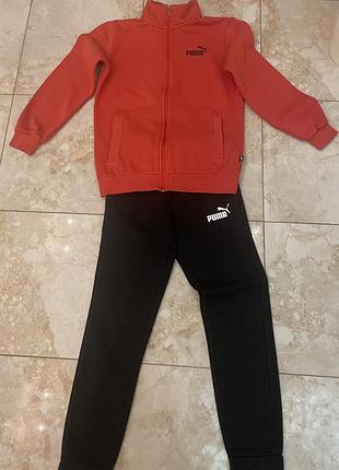 Спортивний костюм для хлопчиків puma червоний з чорним