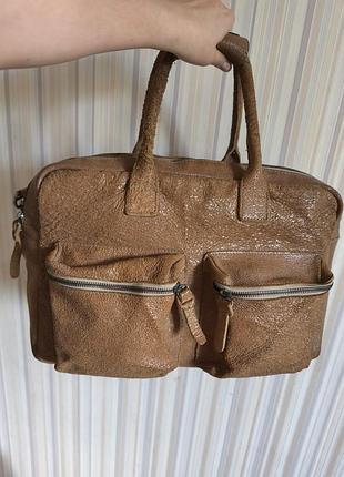 Шикарна велика шкіряна сумка cowboys bag.